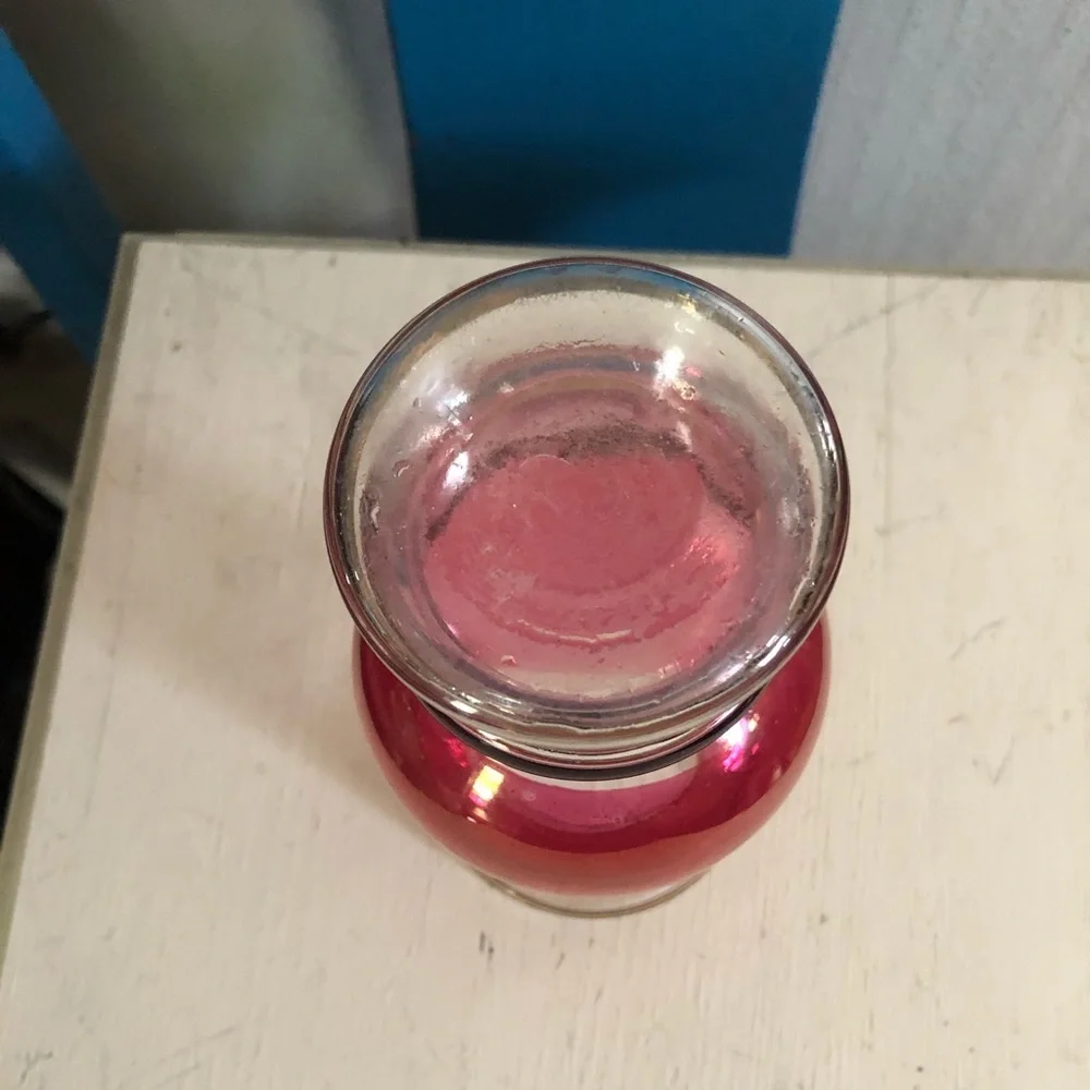 Vintage Rose Glass Vase - Picture 3 of 7